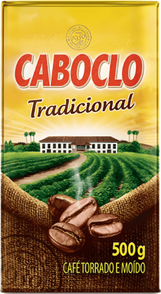 Café Caboclo Café Torrado e Moído a Vácuo Tradicional Caboclo Pacote 500g